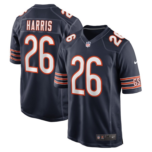 mens nike davontae harris navy chicago bears game player jersey